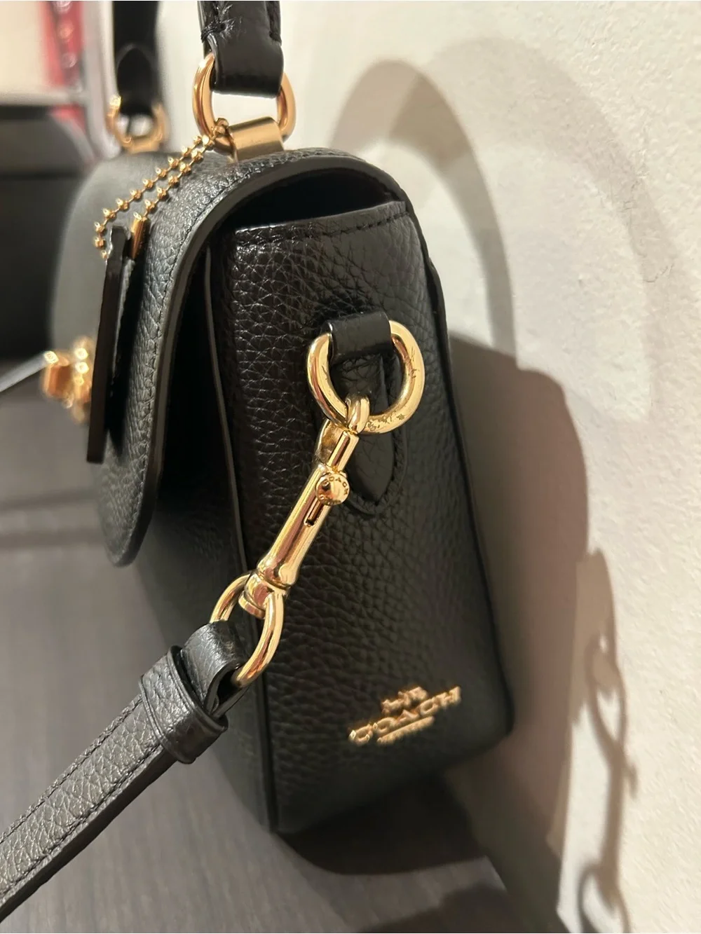 Coach Marlie Top Handle Satchel Shoulder Bag Black Leather Style #C1557